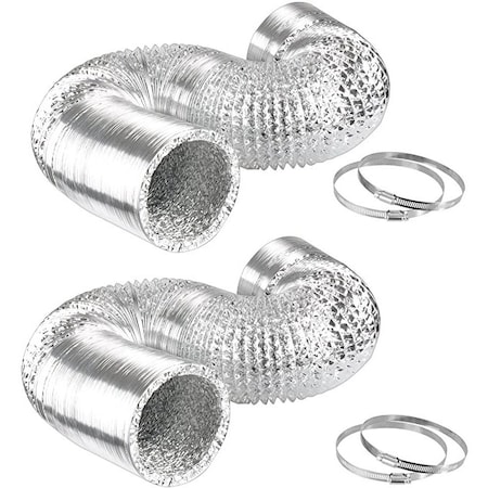 Ipower 10 Inch by 25 feet duct, for dryer vent hose transition, Temperature range from 0 to 185+ Degrees F GLDUCT10X25CX2